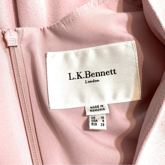 L.K.Bennett Rosala Dress in Lavender Size 6 Fit and Flare Midi Dress Minimalist - Picture 10 of 13